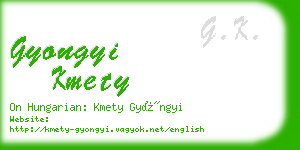 gyongyi kmety business card